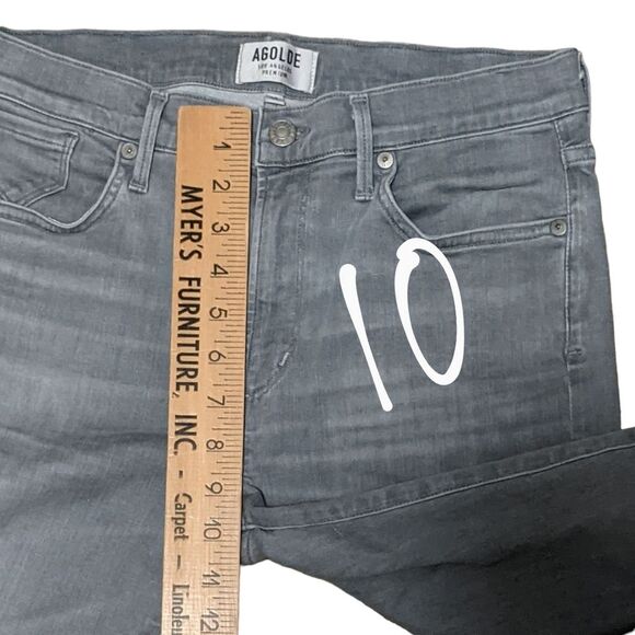 AGOLDE gray Sophie High Rise Skinny Fame style A003-2085 zip women's size 30 - Picture 5 of 11